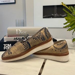 Free People Snake Eyes Metallic Loafers